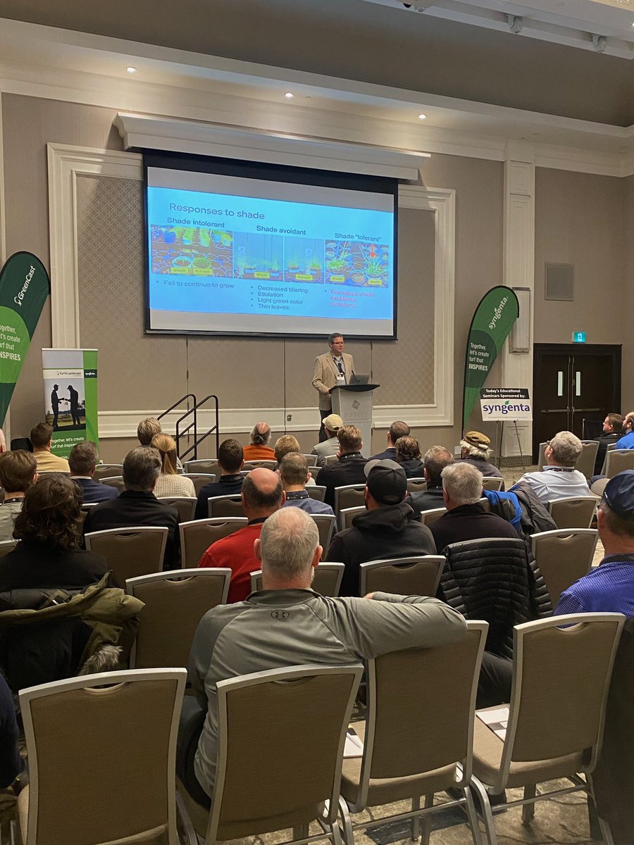 Day 1 of the #OVTAConference2025 is in full swing! 🌱 Dr. Eric Watkins is kicking things off with an insightful session on Multi-Species Mixtures. Excited for a day packed with knowledge and innovation! #OttValleyTurf