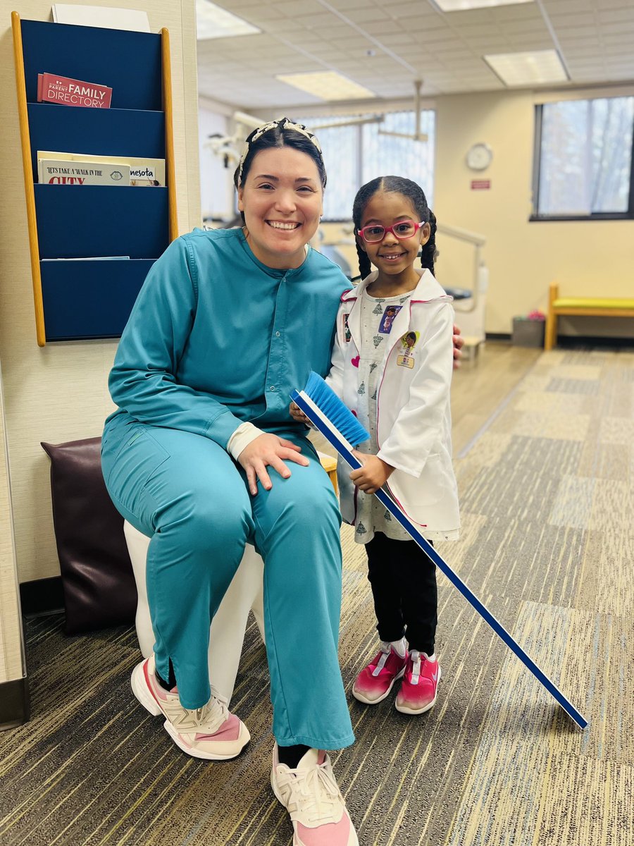 dfcadent's tweet photo. Meet little Makayla! She always shows up to her appointments wearing her lab coat because she’s already a doctor in her heart. Her dream? To become an adult dentist when she grows up! 

#FutureDentist #DreamBig #Inspiration #dfcadent #dentistry #weloveourpatients https://t.co/ZfWljtW6H2