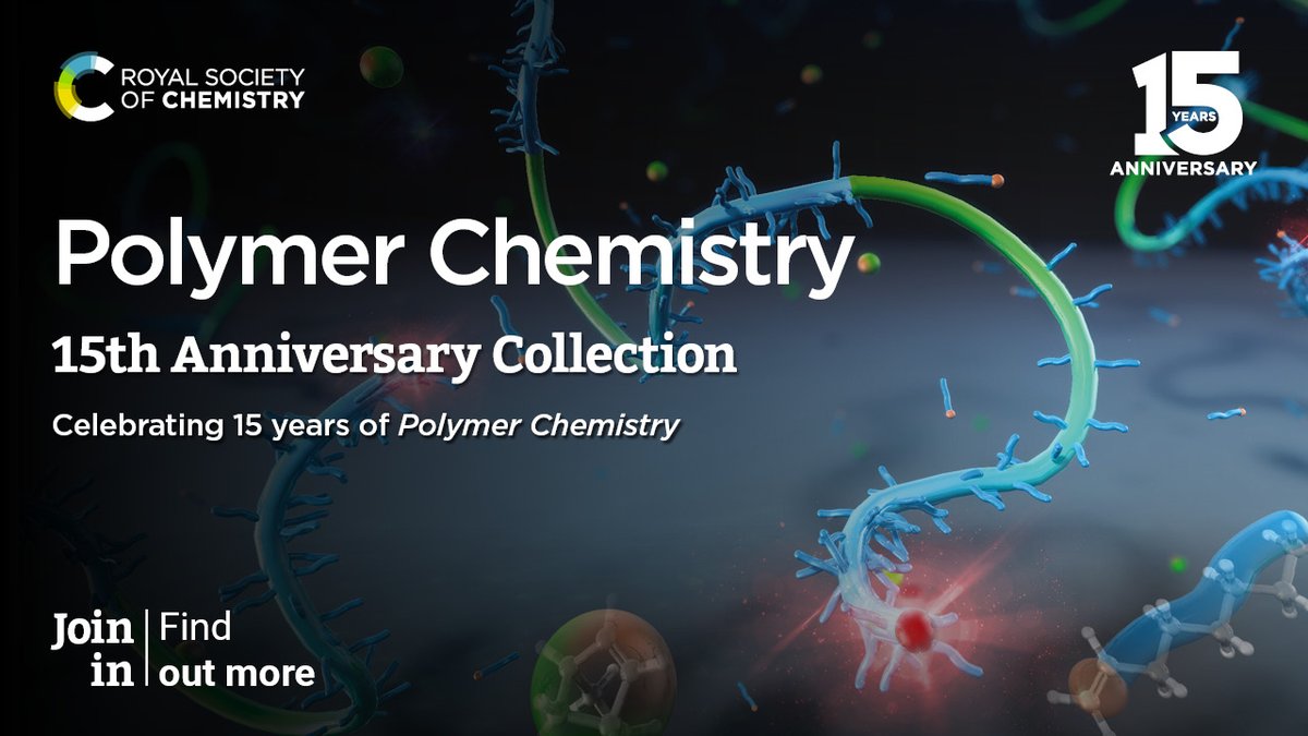 PolymChem's tweet photo. To mark the 15th Anniversary of Polymer Chemistry, we're delighted to highlight our special anniversary collection showcasing research and reviews from some of the top researchers in polymers!

All articles are free to access until 28th February 👉 https://t.co/yuAW3R1FAc https://t.co/jMX8FCjEGH