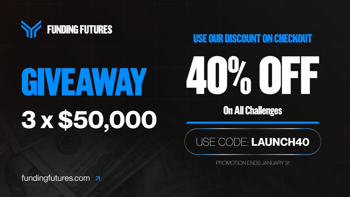 fundingfutures's tweet photo. 🔵 GIVEAWAY TIME

🔷 Like and Repost this tweet
🔷 Tag two people in the replies  
🔷 Must follow @FundingFutures_ 

Winners will be announced on January 24th. https://t.co/e8oMY1uItl