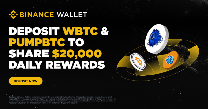 BinanceWallet's tweet photo. ☔️@Pumpbtcxyz Rewards Raining Down, only 4 days left!!

✅Deposit WBTC or pumpBTC into #BinanceWallet Berachain PumpBTC Vaults for a chance to share $20,000 daily prize pools and gain staking APY, points and rewards!

🤑Participate Today, Celebrate Tomorrow! 

Check out Now⬇️