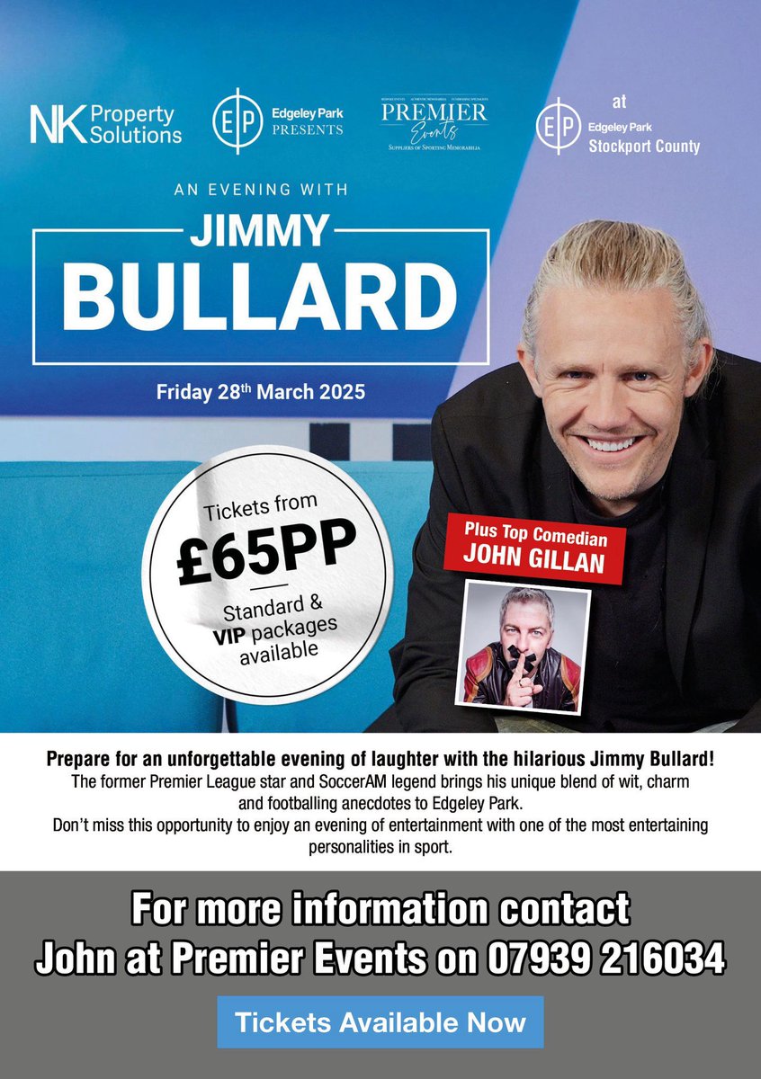 The club are co hosting a sportsman dinner along with Premier events and Stockport County. The price includes a 2 course meal, comedian,Jimmy bullard,an auction and some fun and table games. Anyone interested in a ticket contact the club on the social media outlets or 07465249116