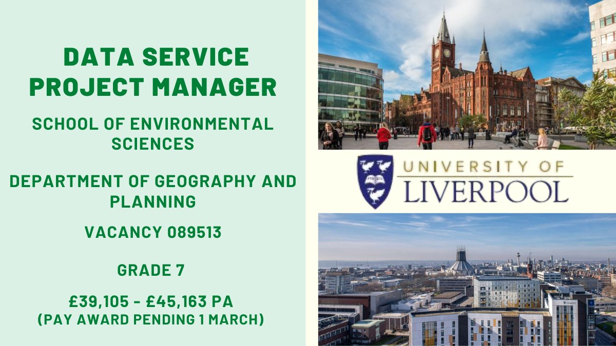 Liverpool University Jobs (@livunijobs) on Twitter photo ✨Exciting opportunity for a #Data Service #Manager to work within the new Imagery Smart Data Service. Led by the University of Liverpool and in partnership with Newcastle University.
Apply ➡️tinyurl.com/yc7ekzzh
<a href="/livunieng/">School of Engineering LivUni</a> <a href="/livunigeog/">livunigeog</a> <a href="/livuniplanning/">Planning and Civ D</a> ✨Exciting opportunity for a #Data Service #Manager to work within the new Imagery Smart Data Service. Led by the University of Liverpool and in partnership with Newcastle University.
Apply ➡️tinyurl.com/yc7ekzzh
<a href="/livunieng/">School of Engineering LivUni</a> <a href="/livunigeog/">livunigeog</a> <a href="/livuniplanning/">Planning and Civ D</a>
