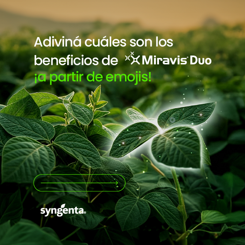 Syngenta_ar's tweet photo. 🕵️‍♂️ ¿Conocés los beneficios de MIRAVIS® DUO? 

¡Descubrilos! Te damos algunas pistas en forma de emojis para que conozcas qué es lo que lo hace único. 🤔

Más información 👉 https://t.co/Zh5OYOIyYj