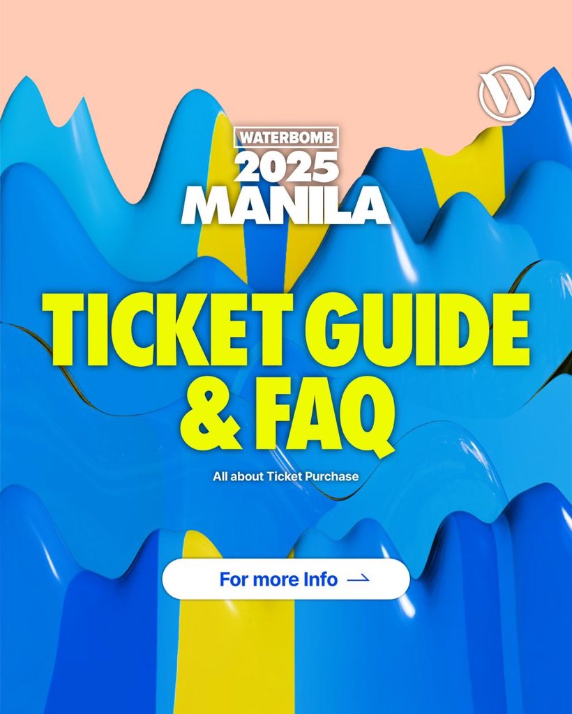 Waterbomb_PH's tweet photo. Gear up for WATERBOMB MANILA 2025 as tickets go on sale tomorrow! 🎫

Check out these guidelines and instructions on how to purchase tickets and have a great time at WATERBOMB MANILA 2025 🌊🔫

Grab your tickets early to enjoy our 1st Wave and 2nd Wave Discounts. See you at WATERBOMB MANILA 2025! 👀❤️‍🔥

🔗 Official Ticketing Website: https://t.co/vkJx1k4V4K

𝑾𝑨𝑻𝑬𝑹𝑩𝑶𝑴𝑩 𝑴𝑨𝑵𝑰𝑳𝑨 2025
📅 February 22 (SAT) - 23 (SUN), 2025 
📍 The Quirino Grandstand, located at Rizal Park Luneta

#WATERBOMB
#WATERBOMB2025
#WATERBOMBMANILA
#WATERBOMBMANILA2025
#KPOP
#WaterMusicFestival 
#MusicFestival
