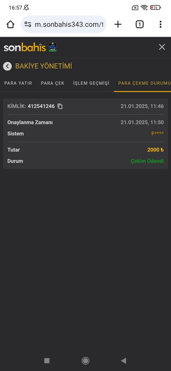 Teşekkürlerrrr #Sonbahis 🙏

Kullanıcı adı: Bedia1234