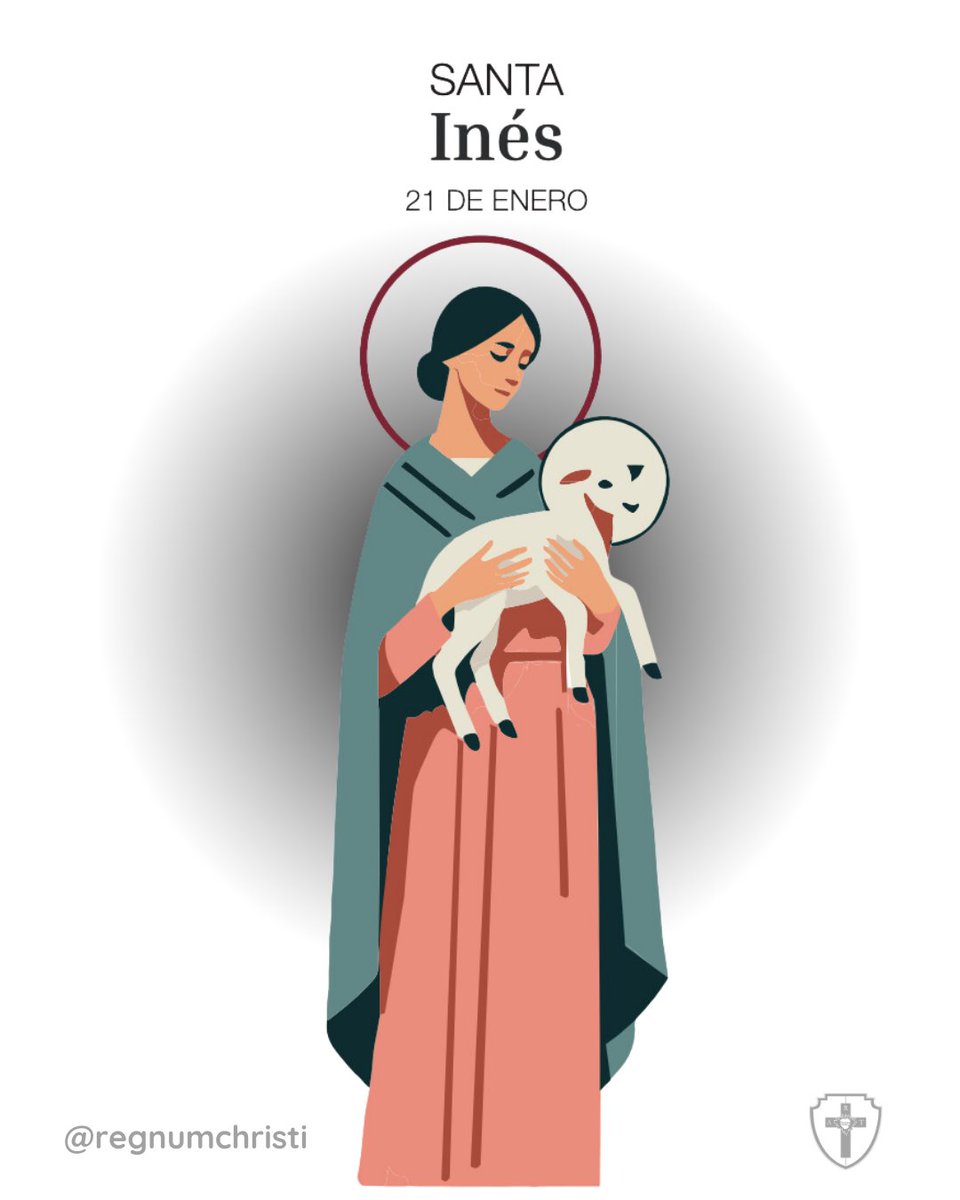 Regnum_Christi's tweet photo. 21 de enero, ¡celebramos a Santa Inés!
¿Sabes que fue virgen y mártir a los 12 años?
Por esto y mucho más es patrona del ECYD, el carisma del Regnum Christi vivido por los adolescentes
#regnumchristi #santainés #ecyd #rc #virgen #martir https://t.co/xoWIxoUfae