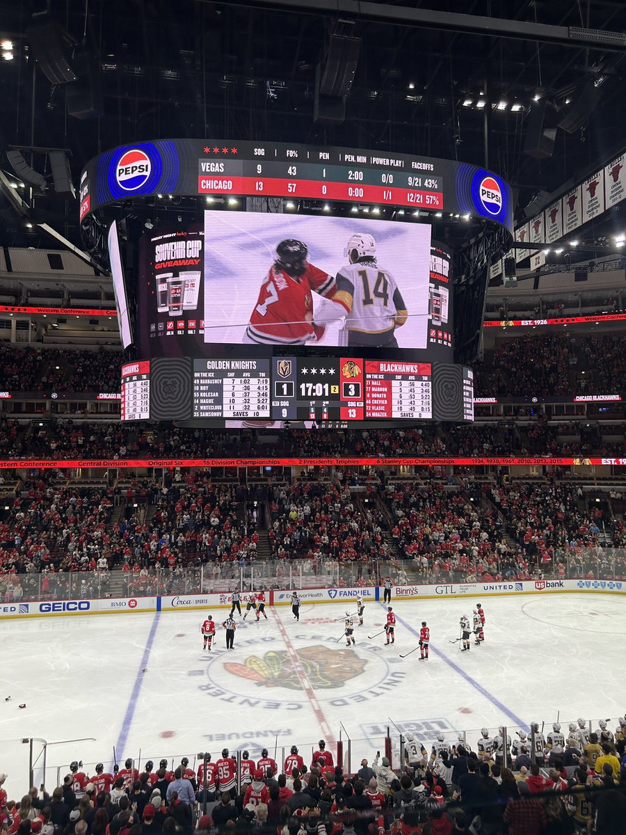 What’s a <a href="/NHLBlackhawks/">Chicago Blackhawks</a> with out a fight 🤘