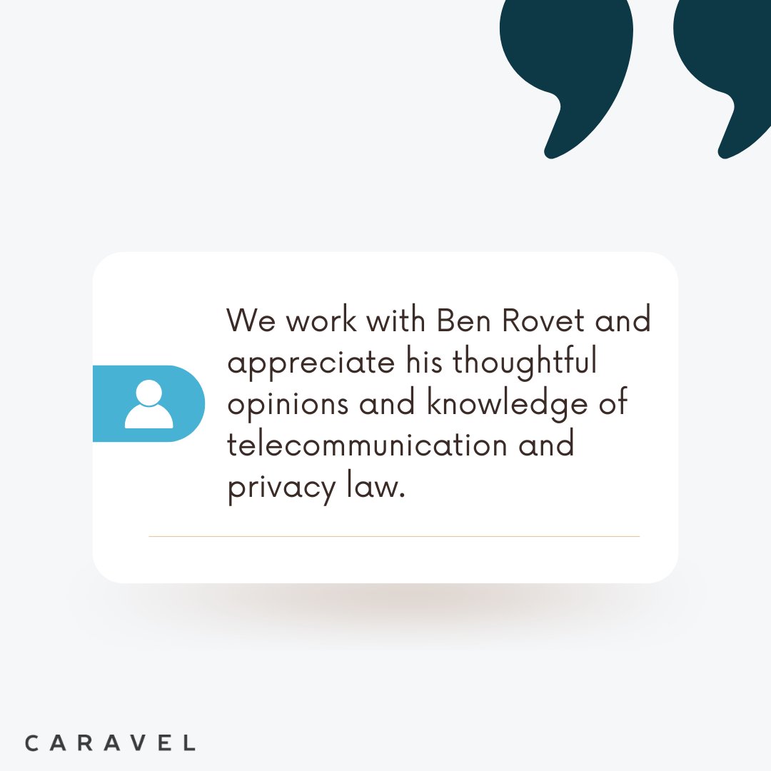 Caravel_Law's tweet image. Spotlighting Ben Rovet this #TestimonialTuesday! We love to hear about the amazing work our team members are doing.