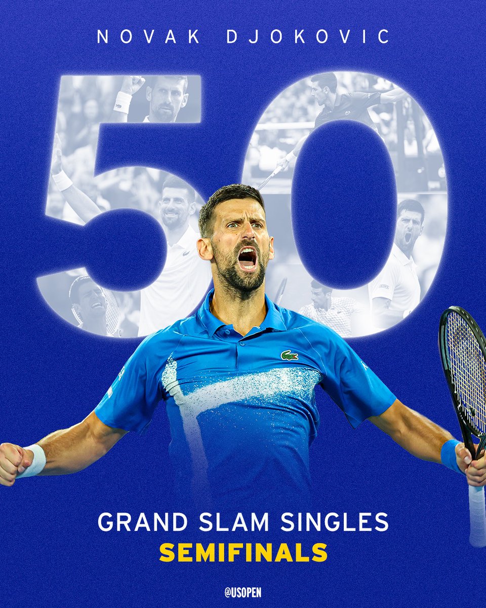 5️⃣0️⃣ semifinals for <a href="/DjokerNole/">Novak Djokovic</a>