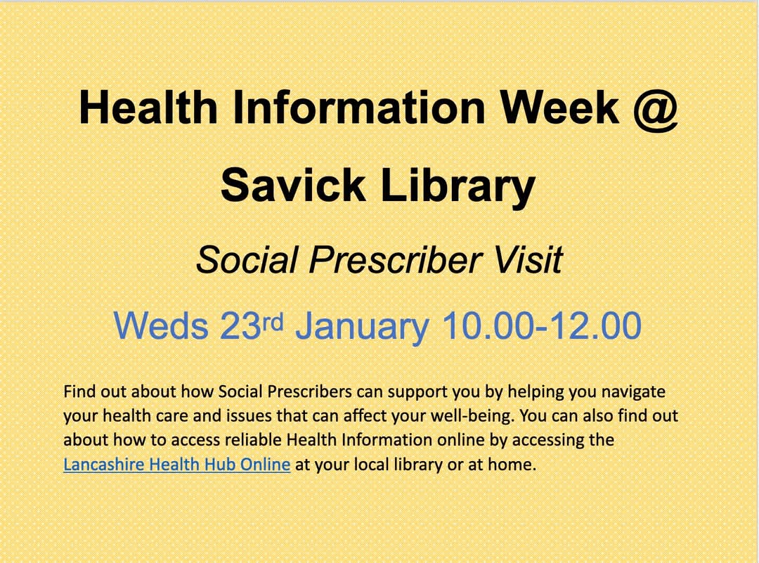 SLCF_Preston's tweet image. #Preston #SocialPrescribing #HealthInformationWeek