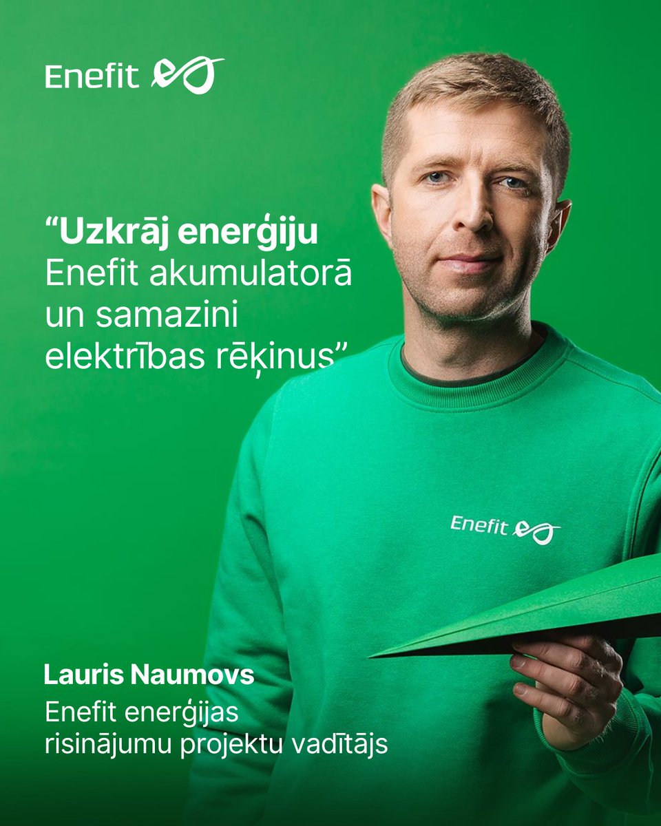 Enefit enerģijas risinājumu projektu vadītājs Lauris Naumovs uzskata, ka jaunās enerģijas tehnoloģijas ir ceļš uz zaļāku nākotni un Latvijas enerģētisko neatkarību!

Iepazīsties, kā Enefit enerģija maina Latviju 👉 shorturl.at/5eezx 

#Enefit #ZaļāEnerģija #Latvija