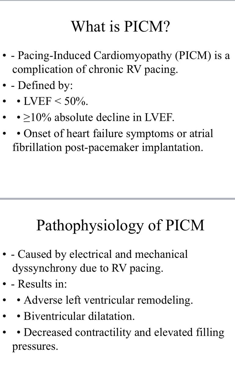 Basalus's tweet photo. 📢 Spotlight on Pacing-Induced Cardiomyopathy (PICM):A significant but under-recognized complication of chronic RV pacing. Early diagnosis and advanced pacing strategies like CRT or CSP are key to improving outcomes. Let’s bring awareness to this critical issue! #Cardiology #PICM https://t.co/5y1glS9cIy