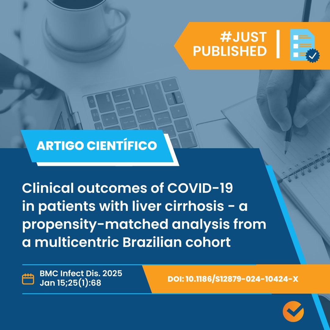 Artigo recém publicado! #JustPublished

Título: Clinical outcomes of COVID-19 in patients with liver cirrhosis - a propensity-matched analysis from a multicentric Brazilian cohort

Acesse: bmcinfectdis.biomedcentral.com/articles/10.11…