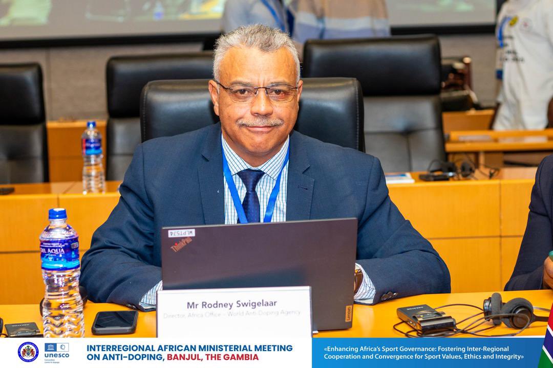 NSC_TheGambia's tweet photo. The Gambia VP on the Interregional African Ministerial Meeting:
“Through collaboration with the COP 9 Bureau and UNESCO, The Gambia reaffirms its dedication to promoting values, ethics, and integrity in sports for the benefit of all athletes.” #CleanSports #IntegrityInSports https://t.co/NceG8LYfxs