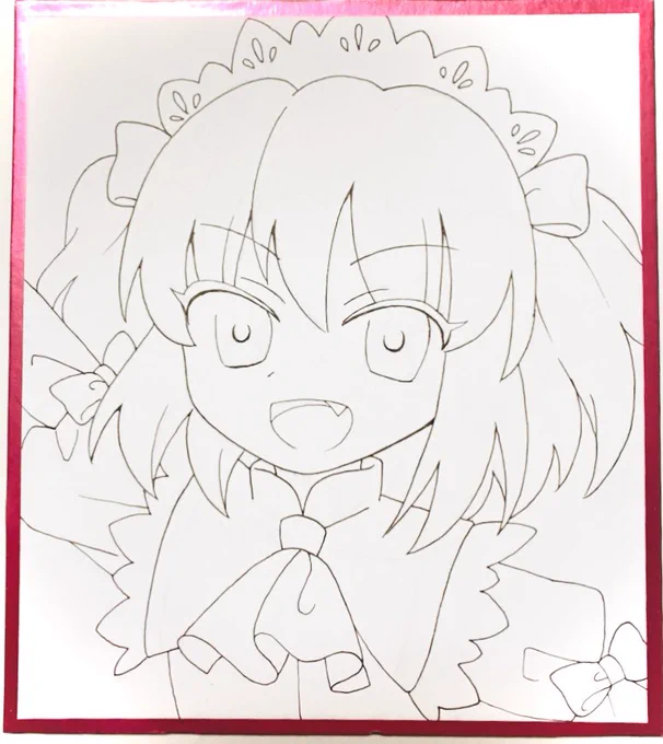 塗りで失敗してしまったので線画だった時のサニーミルク 