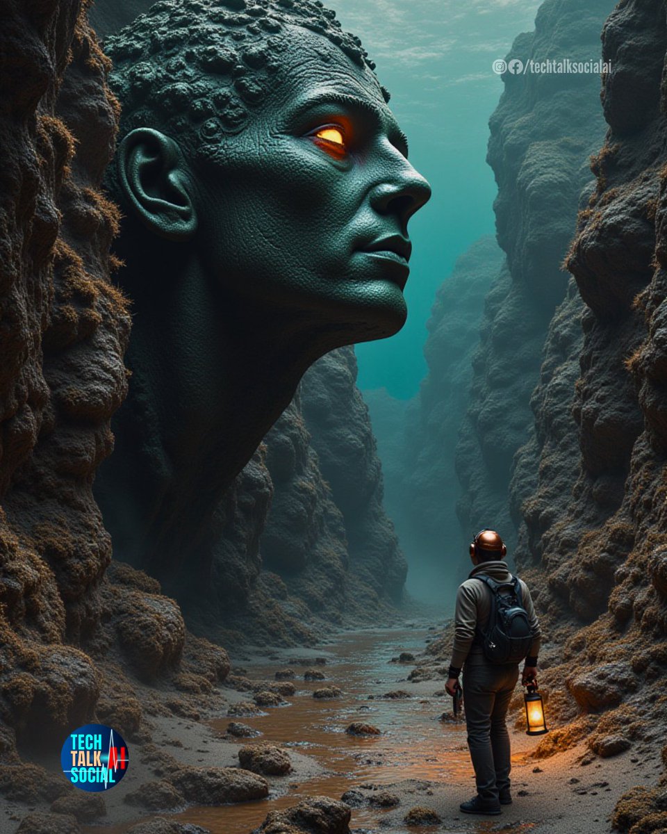 TechTalkSoclAi's tweet photo. AI-generated Image, Facing his own
@TechTalkSoclAi 
https://t.co/hxlvTses4z
#AI #aiart #midjourney #dalle3 #stablediffusionart #techtalksocialai #omardgmark #aiartist #aiartdaily #surreal #bust #titan #cave https://t.co/oOd3UH59Rk