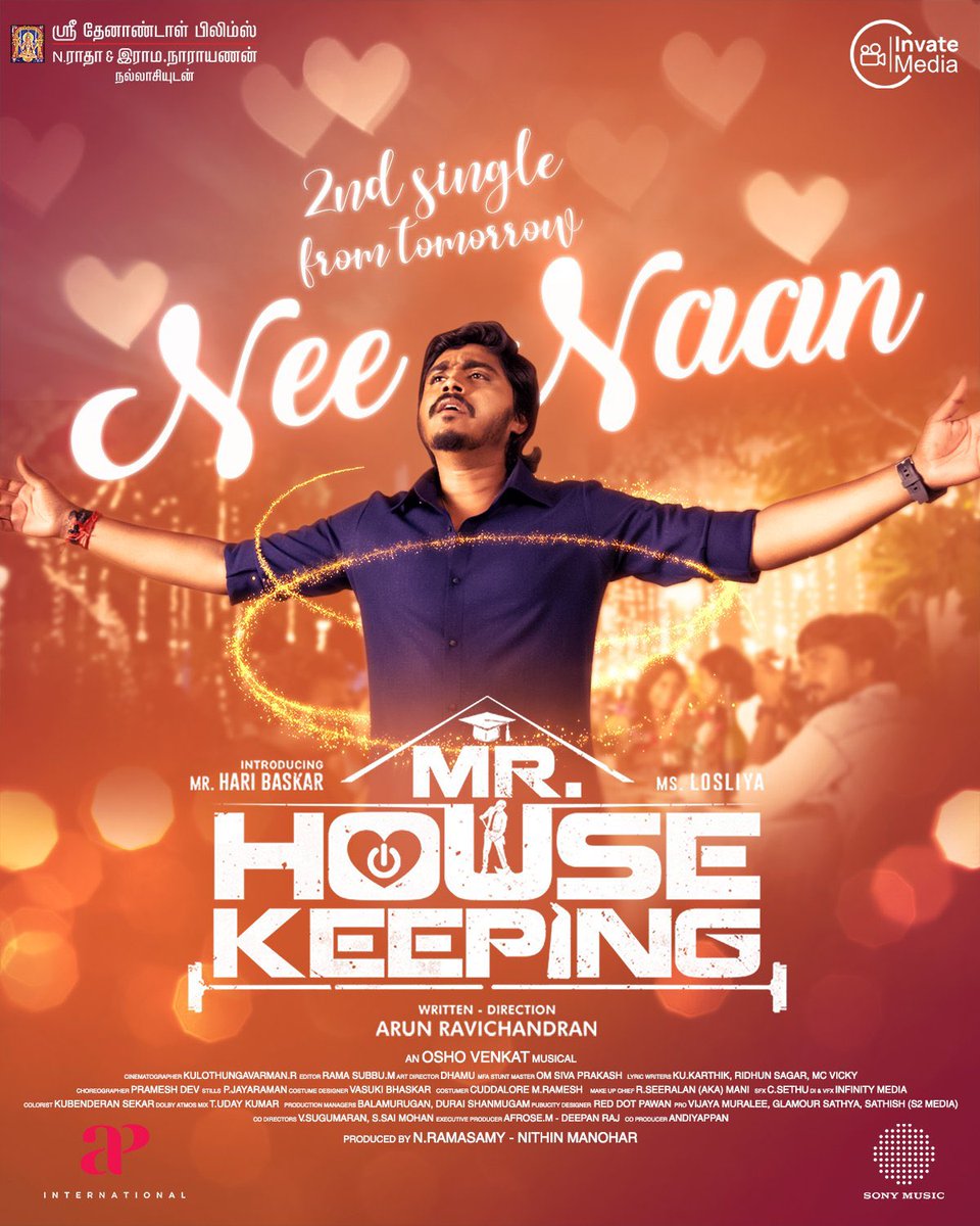 actor_annamalai's tweet photo. #MrHousekeepingFromJan24 #NeeNaan - From Trow. Congrats & all d best team @ThenandalFilms @MuraliRamasamy4 @Hemarukmani1 #Andiyappan @iharibaskar #Losliya @LosliyaArmy16 #Shivashahra #Rayan #Ilavarasu #KulothungaVarman #RamaSubbu #OshoVenkat #OmSivaprakash @TaraAfrose #Dhamu #PavanDesign @reddotdzign @Vmuralee31 @glamoursathya05 @prosathish @s2mediaoffl @vasukibhaskar #PrameshDev #Seeralan #ArunRavichandran @SonyMusicSouth