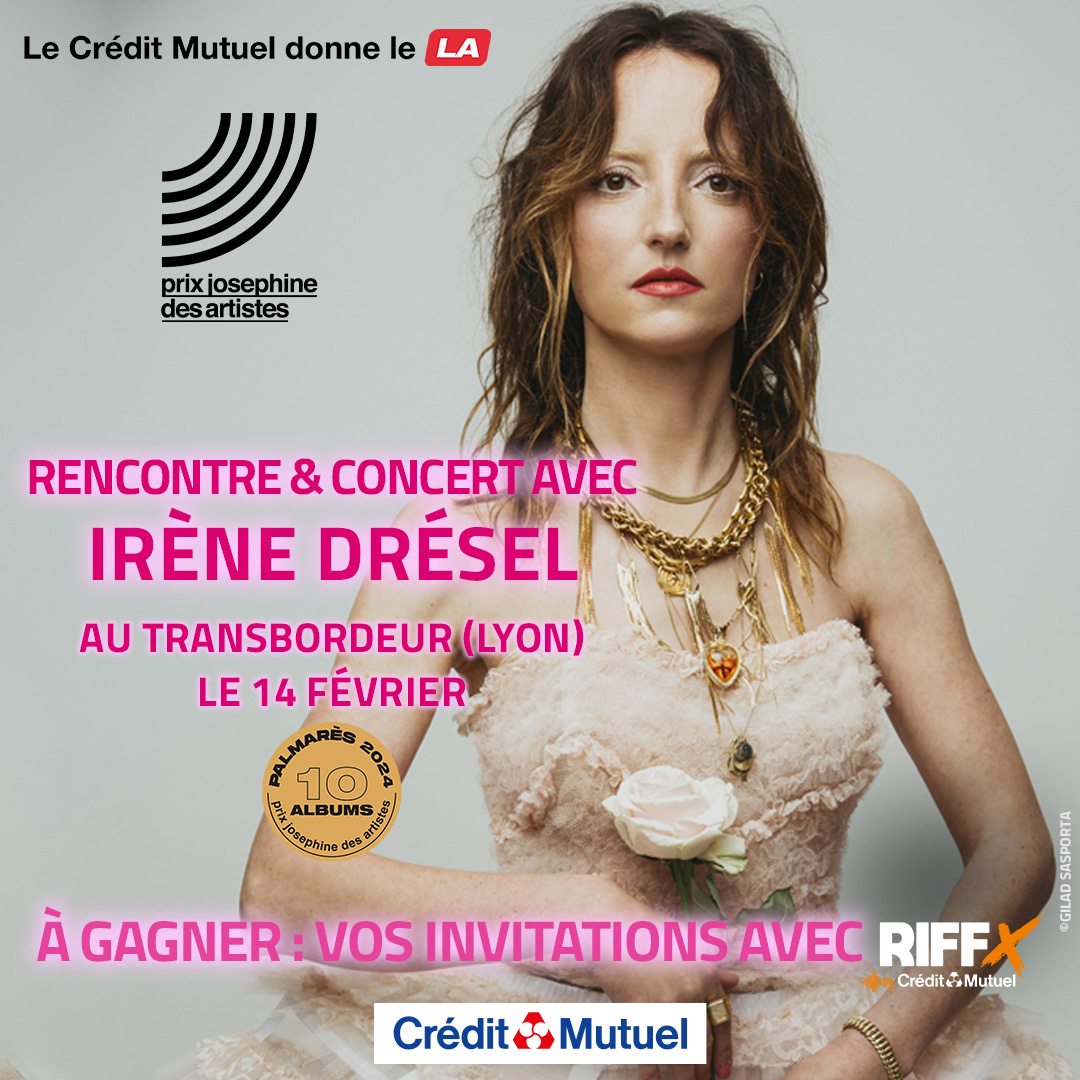 RIFFX by Crédit Mutuel (@riffx_fr) on Twitter photo Le Crédit Mutuel donne le LA au <a href="/prixjosephine/">Prix Joséphine des Artistes</a> 🎤 Vivez une rencontre unique avec Irène Drésel et assistez à son concert au <a href="/letransbordeur/">Le Transbordeur</a> le 14 février 🩷
Vous avez entre 18 et 28 ans ? Participez sur riffx.fr/concours/renco…
#IreneDresel #Electro #Rose #PrixJosephine Le Crédit Mutuel donne le LA au <a href="/prixjosephine/">Prix Joséphine des Artistes</a> 🎤 Vivez une rencontre unique avec Irène Drésel et assistez à son concert au <a href="/letransbordeur/">Le Transbordeur</a> le 14 février 🩷
Vous avez entre 18 et 28 ans ? Participez sur riffx.fr/concours/renco…
#IreneDresel #Electro #Rose #PrixJosephine