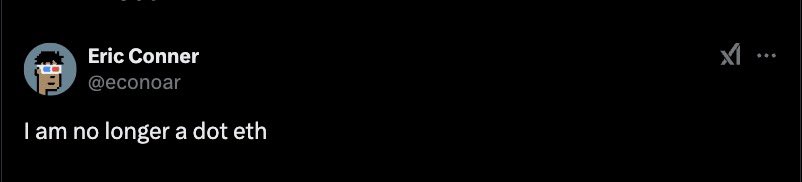 Thank you for this signal and omen. We are all a dot eth https://t.co/5TawAxx090