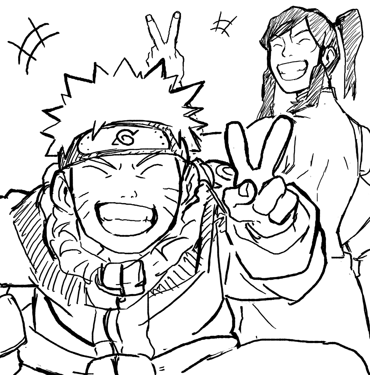 BellmanBessa's tweet photo. MY SHAYLASSSS ✌️✌️ #naruto #korra https://t.co/wXPWZ992RT