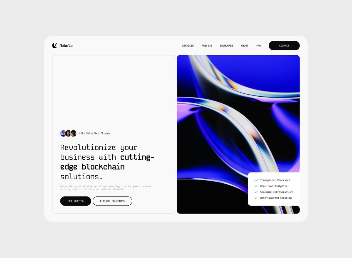 leomrky's tweet photo. crypto agency - hero section 🌙 https://t.co/qW3pKFvs8Z