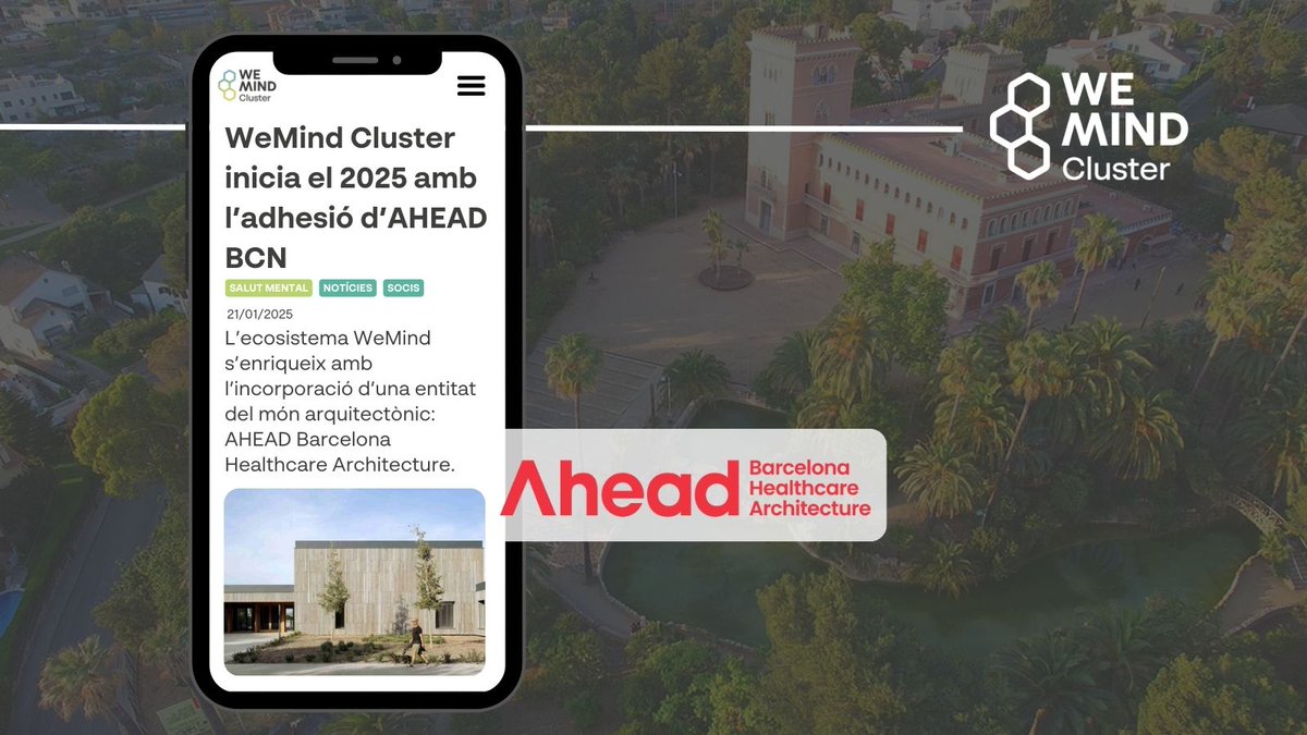 WeMind Cluster (@wemindcluster) on Twitter photo 📢 <a href="/WeMindCluster/">WeMind Cluster</a> inicia el 2025 amb l’adhesió d’AHEAD BCN
L’ecosistema WeMind s’enriqueix amb l’incorporació d’una entitat del món arquitectònic: AHEAD Barcelona Healthcare Architecture.💡🧠✨
👉 Ver la noticia al completo aquí:
lnkd.in/di-kX38c
#WeMindCluster #AheadBCN 📢 <a href="/WeMindCluster/">WeMind Cluster</a> inicia el 2025 amb l’adhesió d’AHEAD BCN
L’ecosistema WeMind s’enriqueix amb l’incorporació d’una entitat del món arquitectònic: AHEAD Barcelona Healthcare Architecture.💡🧠✨
👉 Ver la noticia al completo aquí:
lnkd.in/di-kX38c
#WeMindCluster #AheadBCN