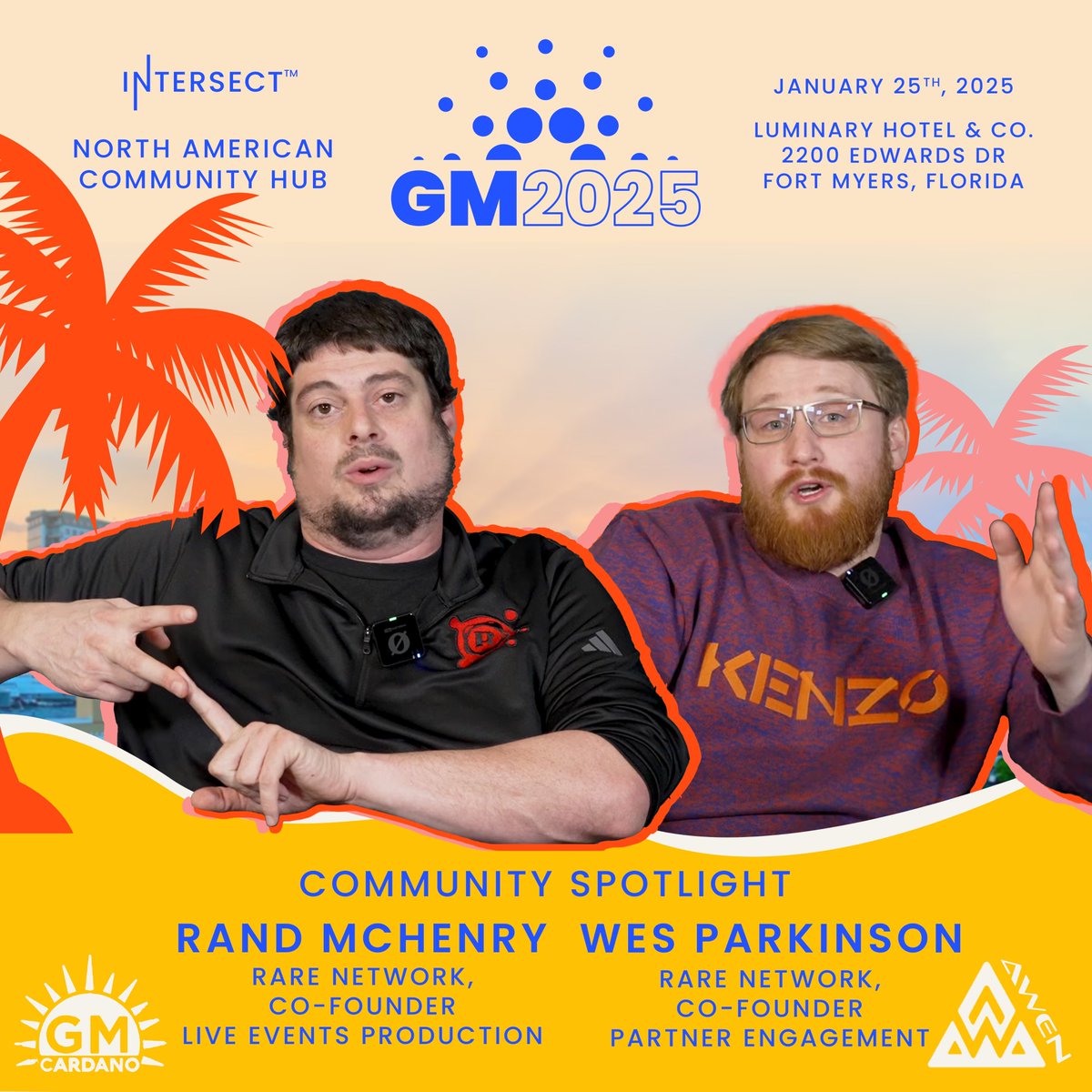 Rare Evo: A Blockchain Event (@rareevo) on Twitter photo Just a few days away from #GM2025 in Florida, hosted by <a href="/IntersectNA/">Intersect North American Hub</a> and <a href="/gm_cardano/">GM Cardano</a>
The <a href="/RareNetworkWeb3/">Rare Network</a> founders, @RandCorp_eth and <a href="/ParkParkinson/">Wes @ #RareEvo25</a> will be diving into the upcoming Events Council within <a href="/IntersectMBO/">Intersect</a>
We hope you all can join us! Register below👇 Just a few days away from #GM2025 in Florida, hosted by <a href="/IntersectNA/">Intersect North American Hub</a> and <a href="/gm_cardano/">GM Cardano</a>
The <a href="/RareNetworkWeb3/">Rare Network</a> founders, @RandCorp_eth and <a href="/ParkParkinson/">Wes @ #RareEvo25</a> will be diving into the upcoming Events Council within <a href="/IntersectMBO/">Intersect</a>
We hope you all can join us! Register below👇