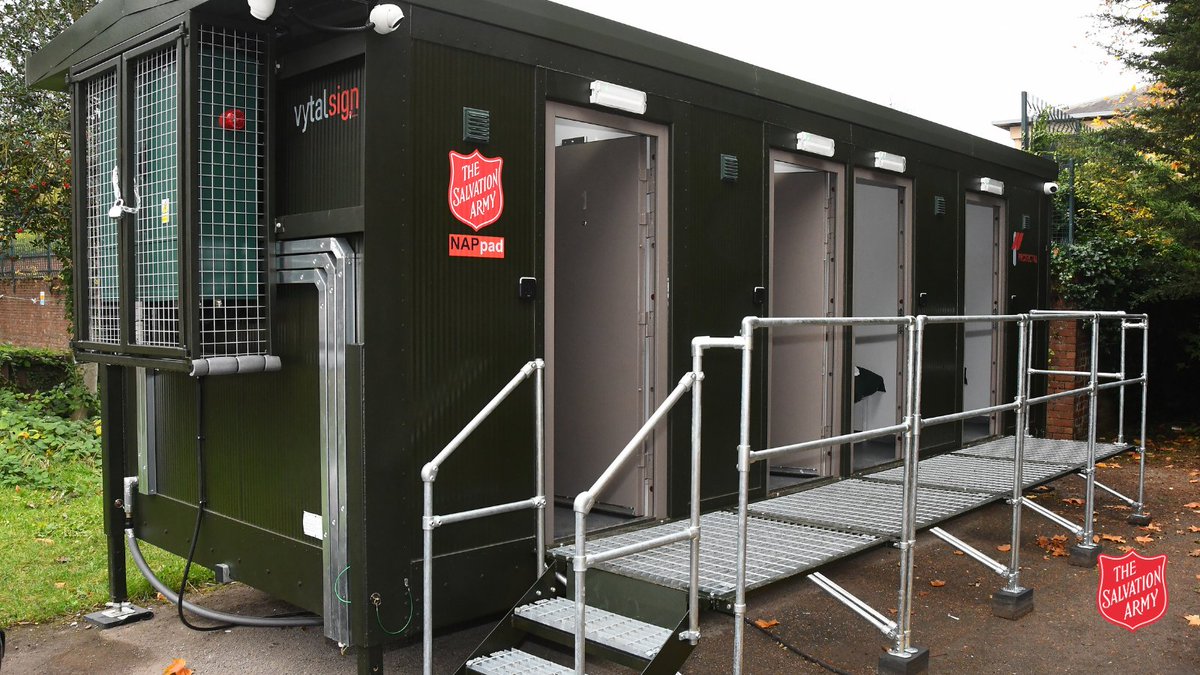 We launched our innovative pop-up accommodation (NAPpads) for people forced to sleep rough in Merseyside this winter. These pods provide somewhere warm and dry to stay for the night and are the first of their kind in the North West. Read more: salvationarmy.org.uk/news/innovativ…
