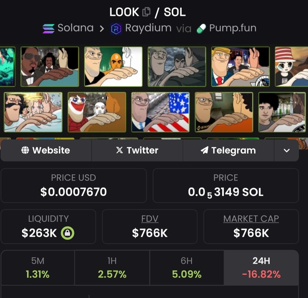 TradingGod13's tweet photo. Incoming 💚 
$Look bro 

BSqMUYb6ePwKsby85zrXaDa4SNf6AgZ9YfA2c4mZpump

$sol $meme $btc https://t.co/ZV6fwd2a9S