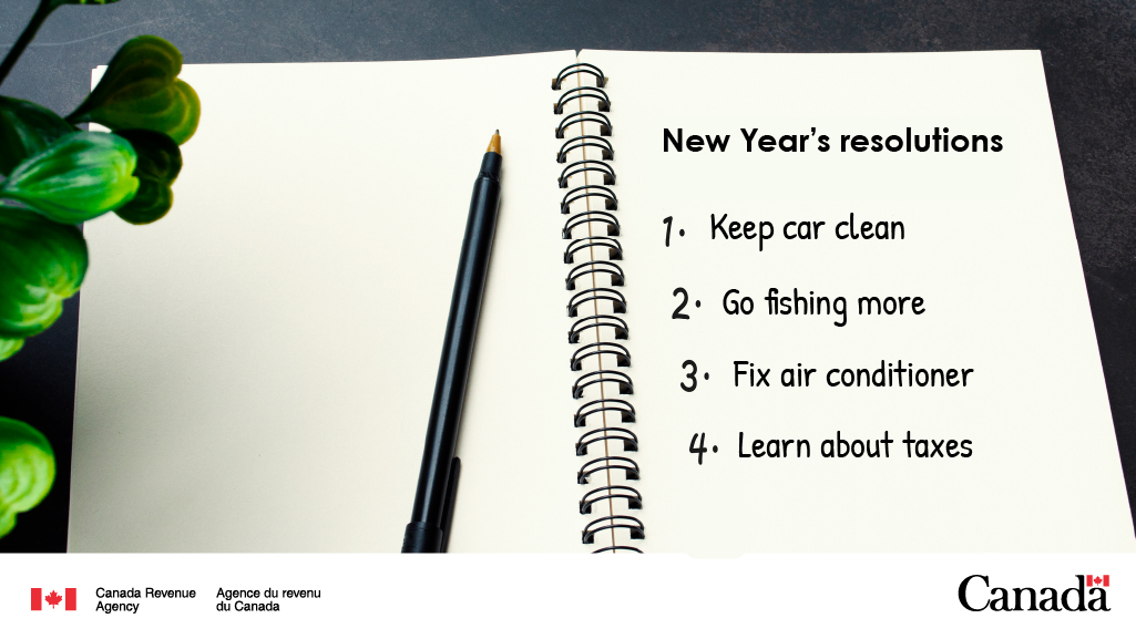 CanRevAgency's tweet image. New year, new you! 🎊

As you make your New Years resolutions, don’t forget to add “learn about taxes” to your list. Find out how to do a basic tax return, use your CRA account, and more! ow.ly/NQVv50UIzH9 
#CdnTax #HowTaxesWork