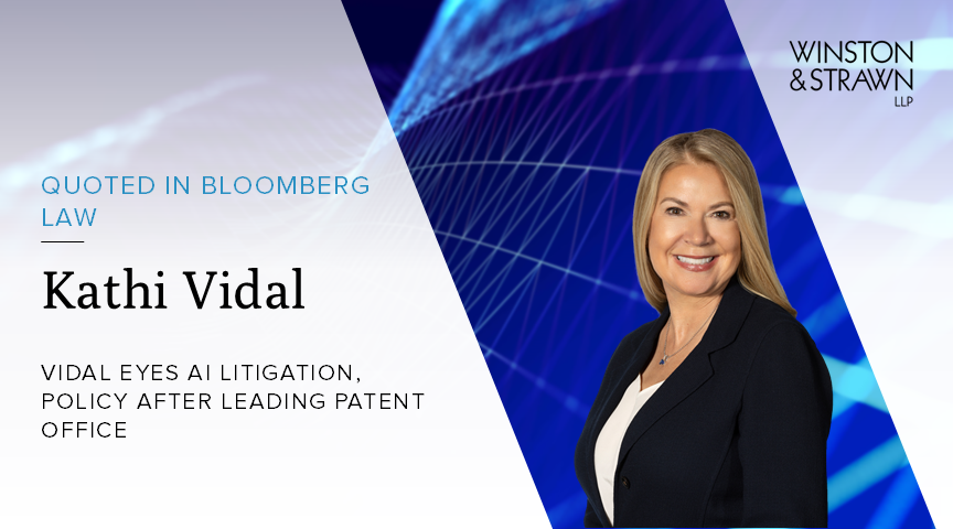 Kathi Vidal was featured in a Bloomberg Law article discussing her return to the firm after serving as Director of the US Patent &amp; Trademark Office (PTO) from 2022 to 2024. bit.ly/4jqE6CR