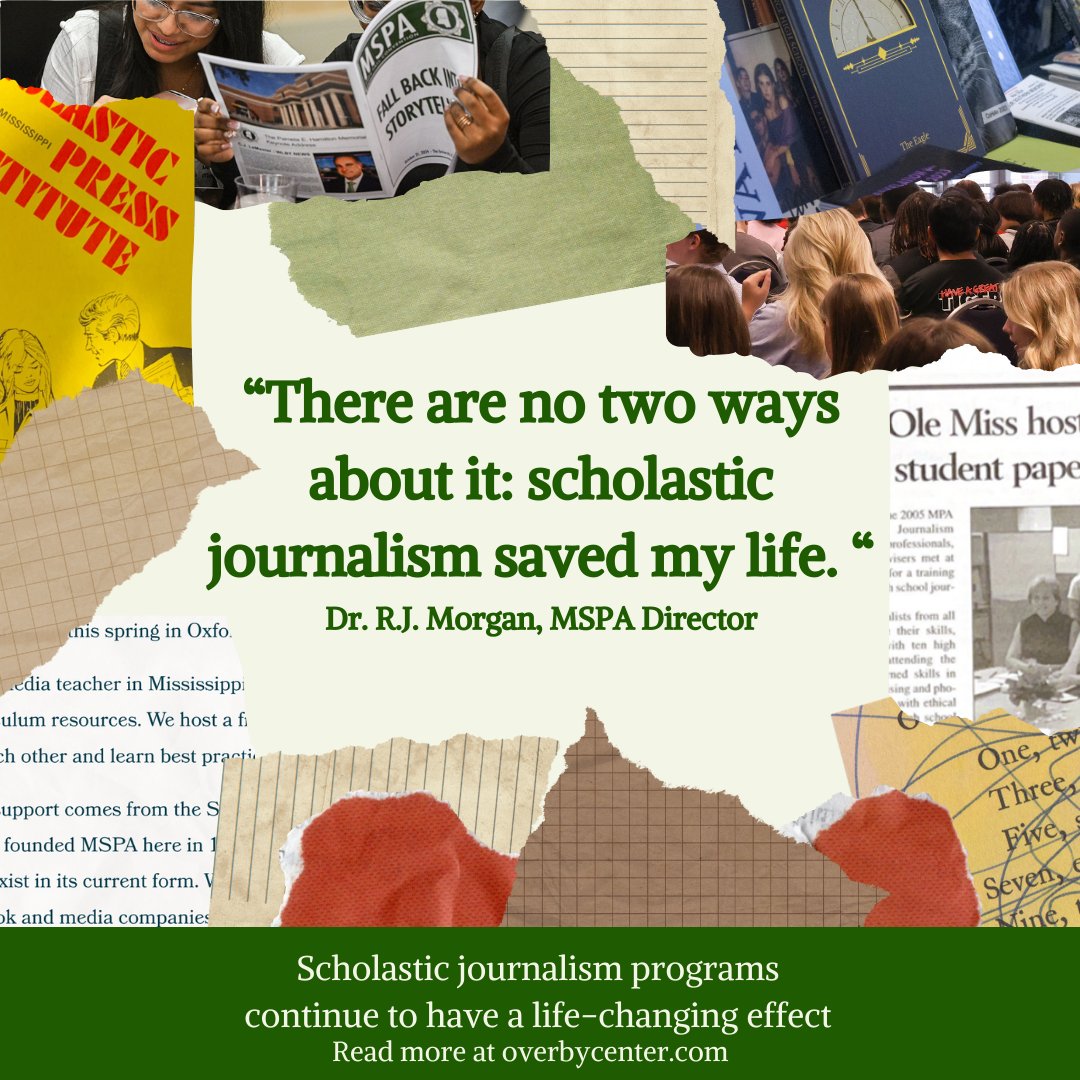 Scholastic journalism ties back to everything we know and love about Mississippi. For most journalists, that storytelling spark started in high school newsrooms.

Read the full article from MSPA Director, Dr. R.J. Morgan using the link in our bio!
