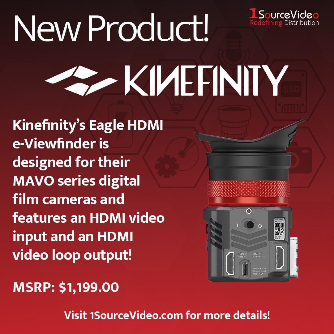 1sourcevideo's tweet photo. @Kinefinity has a new HDMI viewfinder for their MAVO series cameras!

#1SourceVideo #distribution #RedefiningDistribution #Kinefinity #EagleHDMIeViewfinder #viewfinder #HDMI #clearimage #10bitprocessing #cameraaccessory #colordepth #filmmaking #videoproduction #cinematography https://t.co/hCnLvRHz7g