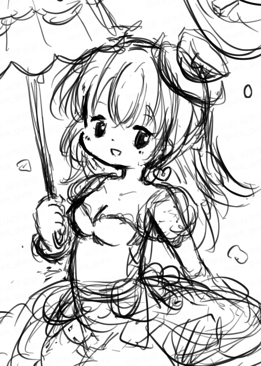 ラフだけど…。バレンタインの絵を描く! 