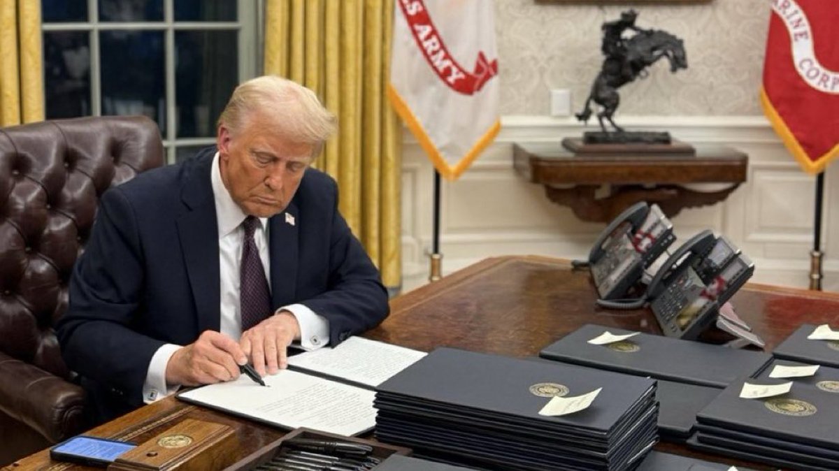 On day one, President Donald Trump:

-Rescinded 78 Biden-era executive actions.
-Declared a national emergency at the southern border.
-Ended birthright citizenship for illegal aliens.
-Pardoned nearly 1,500 January 6th, 2021 prisoners.
-Withdrew from the World Health