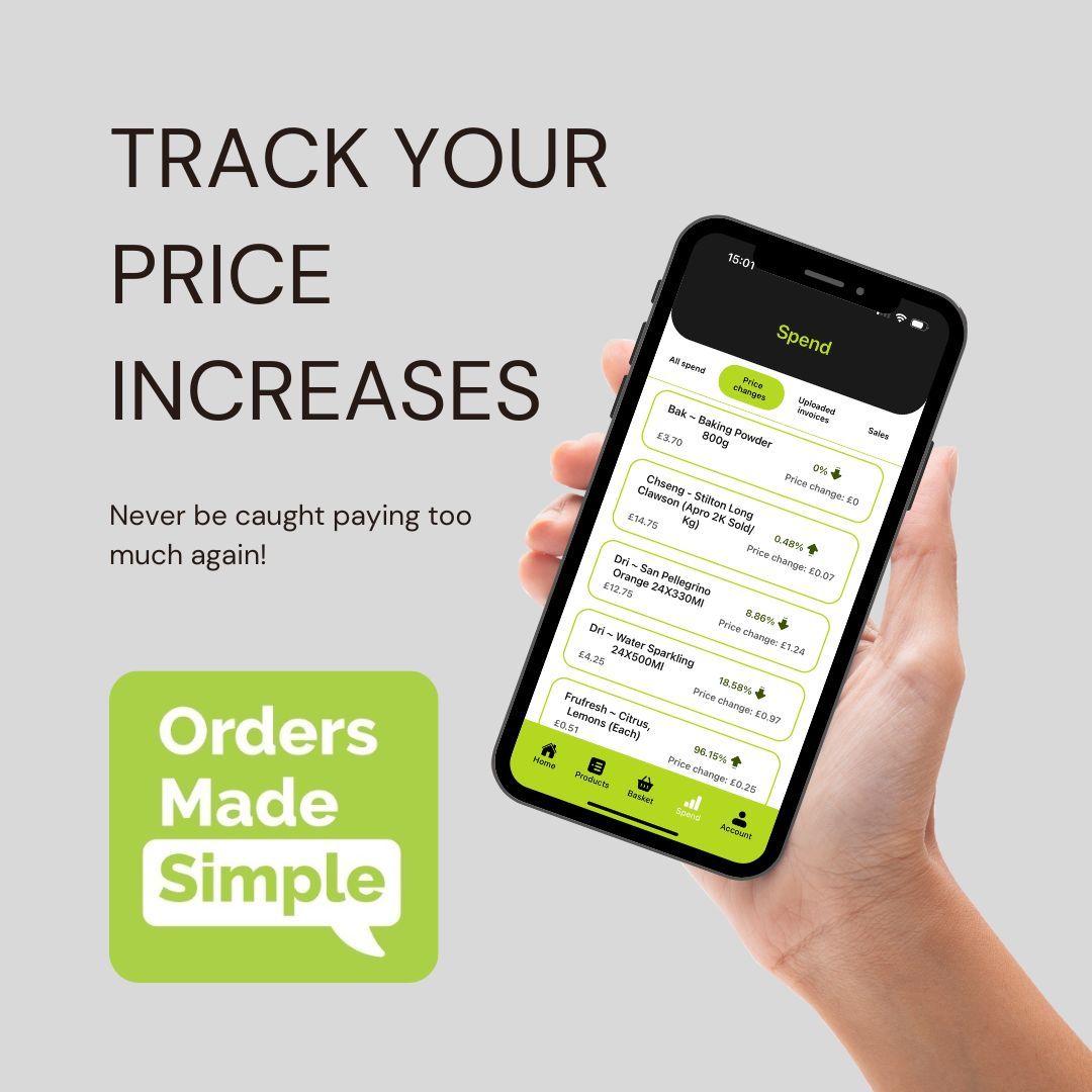 📉 Never be surprised by a price increase again!
With OMS, you can track supplier prices and stay informed about changes, helping you make smarter purchasing decisions.

💡 Message us to learn more about our price-tracking tools!