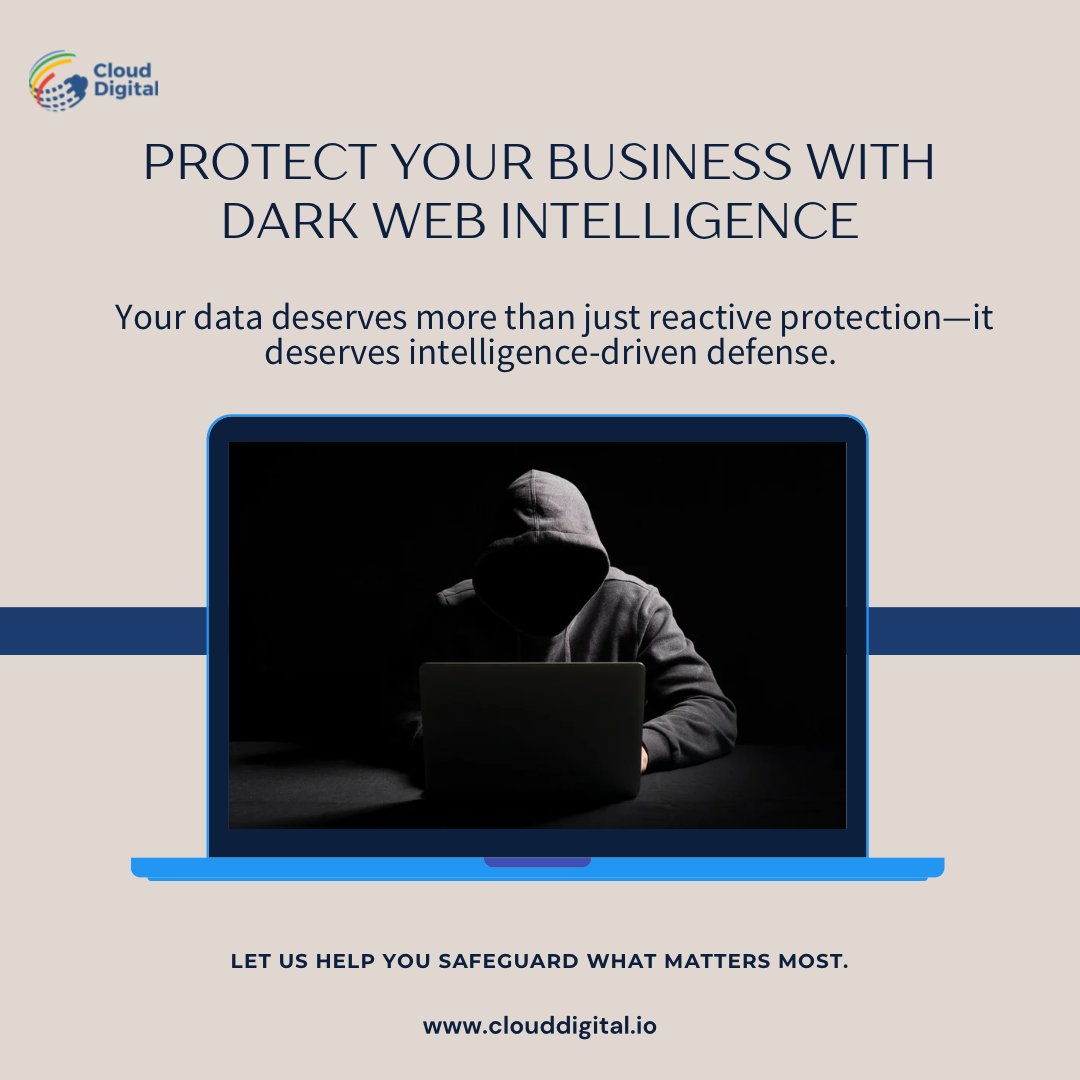 _clouddigital's tweet image. Did you know that sensitive information about your business could be lurking on the dark web?
At Cloud Digital, we provide Dark Web Intelligence Services to help you.
Contact us today!
clouddigital.io
#darkwebprotection #darkwebintelligence #CyberSecurity #dataprotection