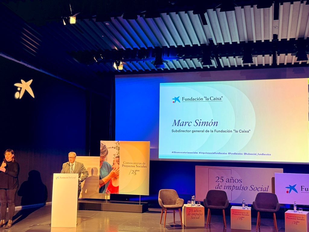 Gracias por invitación <a href="/eccasocial/">Fundación ECCA Social</a> al 25 Aniversario Conv. sociales <a href="/FundlaCaixa/">Fundación ”la Caixa”</a> pero sobre todo, por acompañarnos en estos años en la búsqueda de respuestas mas efectivas, que consigan revertir situaciones de desigualdad y logre una sociedad más justa
#impulsosocialfundlacaixa