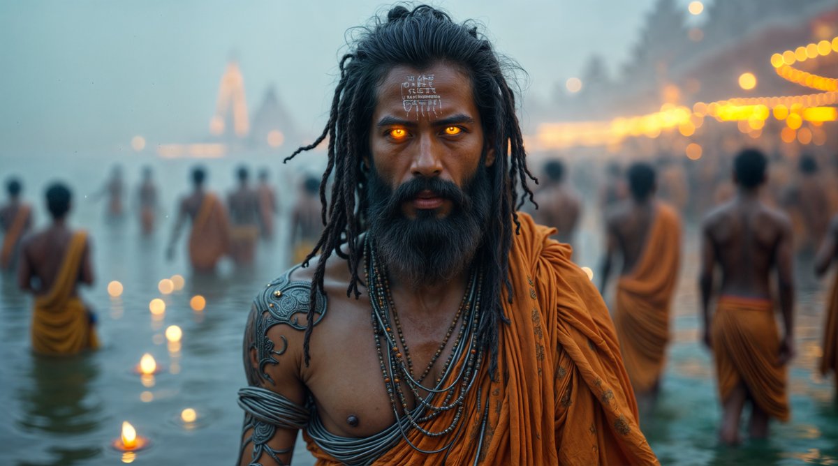 anuragteewari's tweet image. Most people see tradition as the past.
But what if tradition evolves into the future?

These images are a glimpse of 'Sangam 2.0' – where the timeless spirituality of Kumbh meets the possibilities of tomorrow. 
.
.
.
#GenAI #AICommunity #AIFilms #AIFilmmaking #AICC #AIPhoto