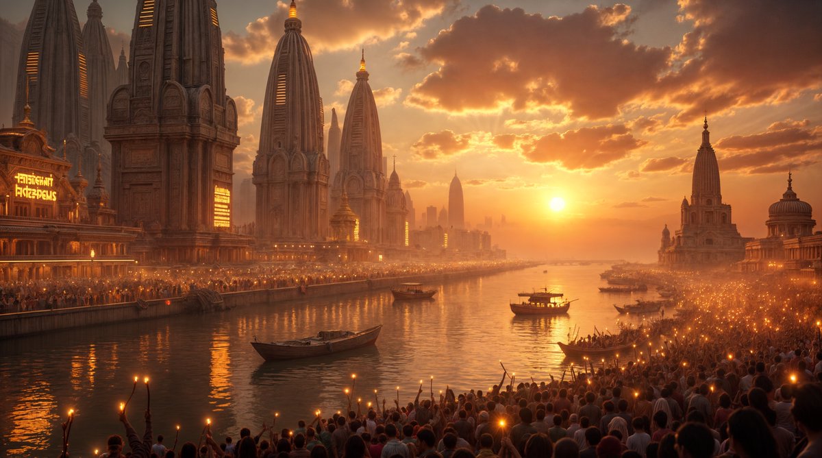 anuragteewari's tweet image. Most people see tradition as the past.
But what if tradition evolves into the future?

These images are a glimpse of 'Sangam 2.0' – where the timeless spirituality of Kumbh meets the possibilities of tomorrow. 
.
.
.
#GenAI #AICommunity #AIFilms #AIFilmmaking #AICC #AIPhoto