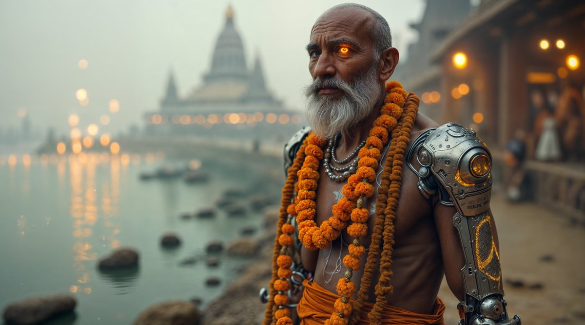 anuragteewari's tweet image. Most people see tradition as the past.
But what if tradition evolves into the future?

These images are a glimpse of 'Sangam 2.0' – where the timeless spirituality of Kumbh meets the possibilities of tomorrow. 
.
.
.
#GenAI #AICommunity #AIFilms #AIFilmmaking #AICC #AIPhoto
