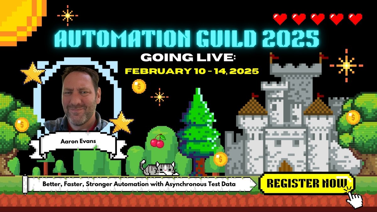 testguilds's tweet image. #Testdata slowing you down? At #AG2025, Aaron Evans will show how #asynchronoustestdata generation speeds up #automation and reduces errors. Register now. 👉 testguild.com/ag-2025/ #AutomationGuild2025 #TestAutomation #AsynchronousTesting #SoftwareTesting