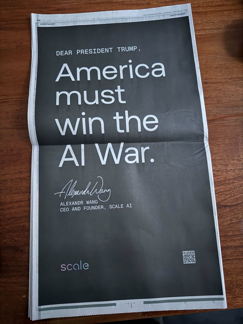 💡 Duidelijke taal van het Amerikaanse AI-bedrijf Scale AI 💡 Lees hun brief aan #trump hier: scale.com/blog/win-the-a…
