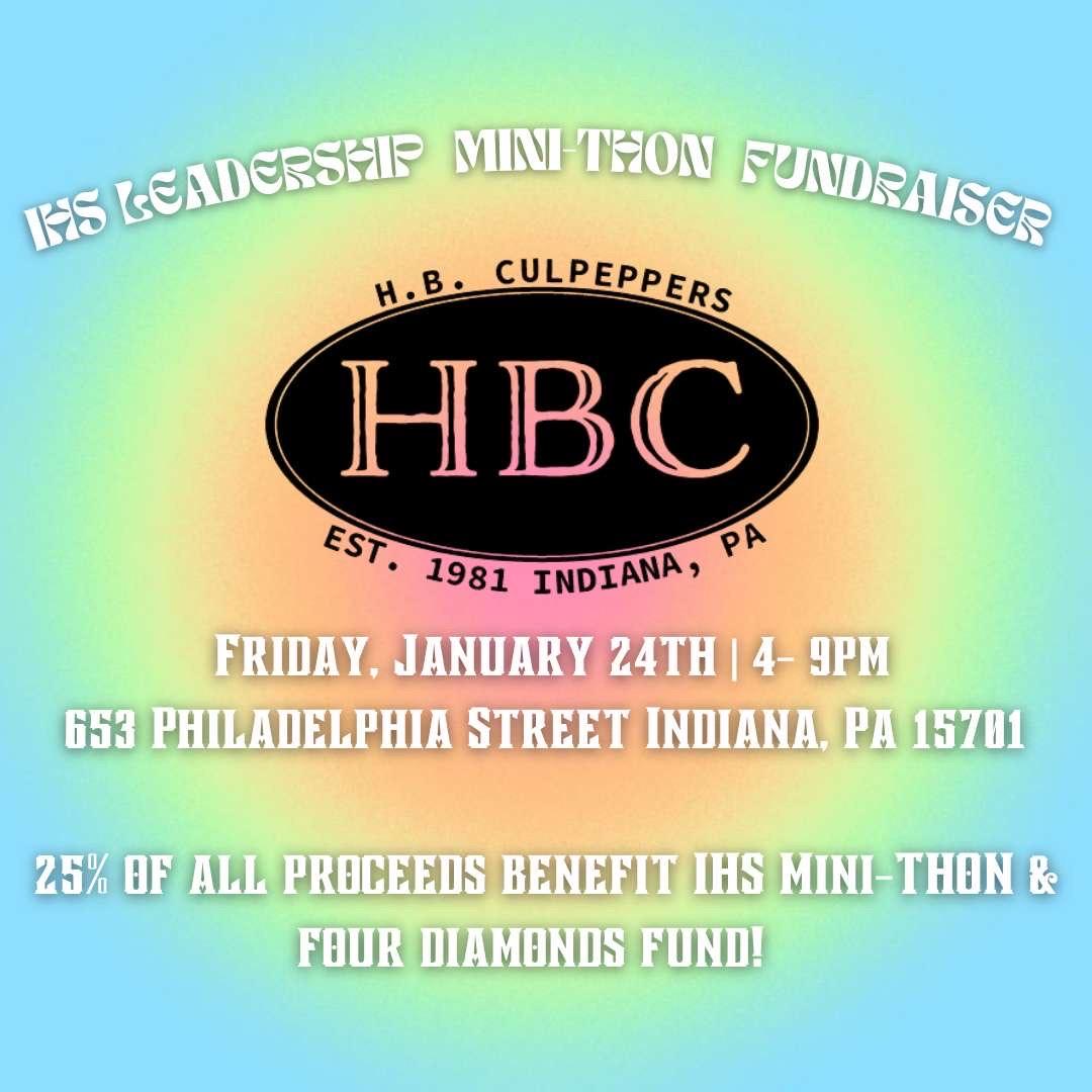 Come warm up at HB Culpeppers this Friday night from 4 to 9 pm to support the IHS Leadership Mini-Thon Fundraiser! 
edl.io/n2020675