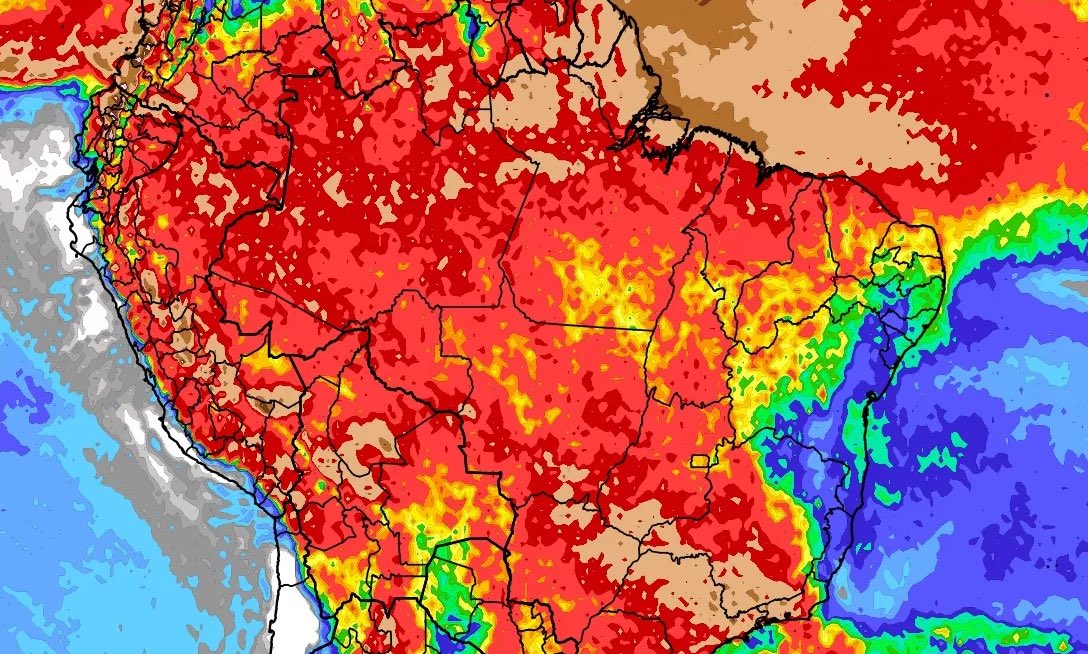metsul's tweet photo. 💦 TEMPO | Veja a tendência de chuva para todas as regiões do Brasil nos próximos dez dias. País está no auge da temporada chuvosa que é janeiro. ▶️ https://t.co/kYrHsUdQrz https://t.co/W8bKG6VIsn
