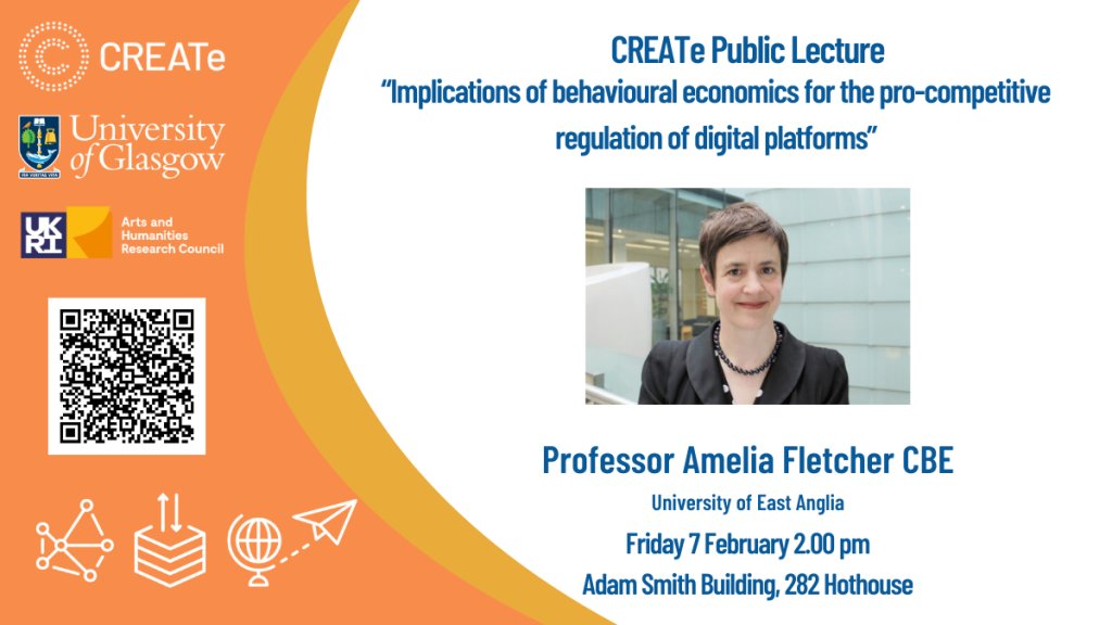 🎙️ 1st Public Lecture of 2025 📅 Fri, 7 Feb 2025

Prof. Amelia Fletcher will present her paper, “Implications of behavioural economics for the pro-competitive regulation of digital platforms.”

More info here: create.ac.uk/blog/2025/01/2…

<a href="/ccp_uea/">Centre for Competition Policy</a> <a href="/uniofeastanglia/">UEA</a>