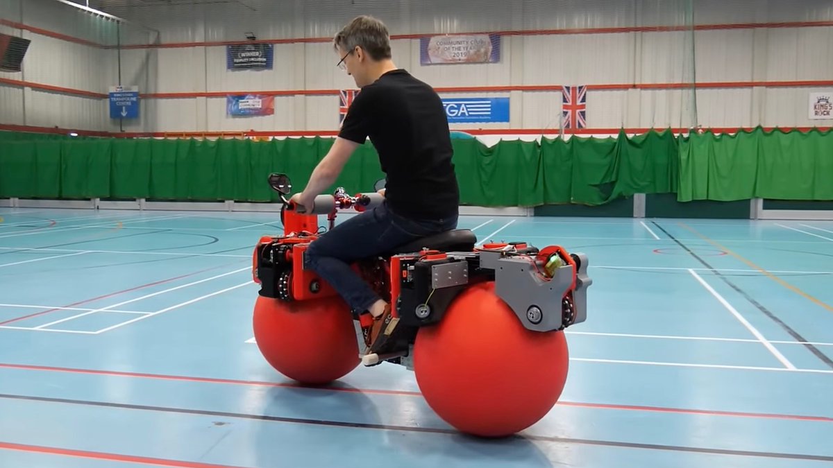 Microchip Makes (@microchipmakes) on Twitter photo .<a href="/XRobotsUK/">James Bruton</a> built the ultimate omni-directional drift bike using a couple of plastic circus balls for its wheels: youtu.be/ZVFB2g25OkM .<a href="/XRobotsUK/">James Bruton</a> built the ultimate omni-directional drift bike using a couple of plastic circus balls for its wheels: youtu.be/ZVFB2g25OkM