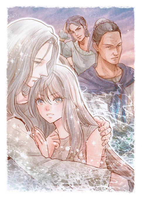 #銀金感想 っていうか感想画?を描いてみた〜真若王、リアタイ時は「なんこいつ」だったけど、今読むと少し可愛げがあるような…今なら少し好きになれそうな予感…?でもな〜普通に酷いやつだからな〜(それ言い出したら、ってとこではある) #銀金復刊 