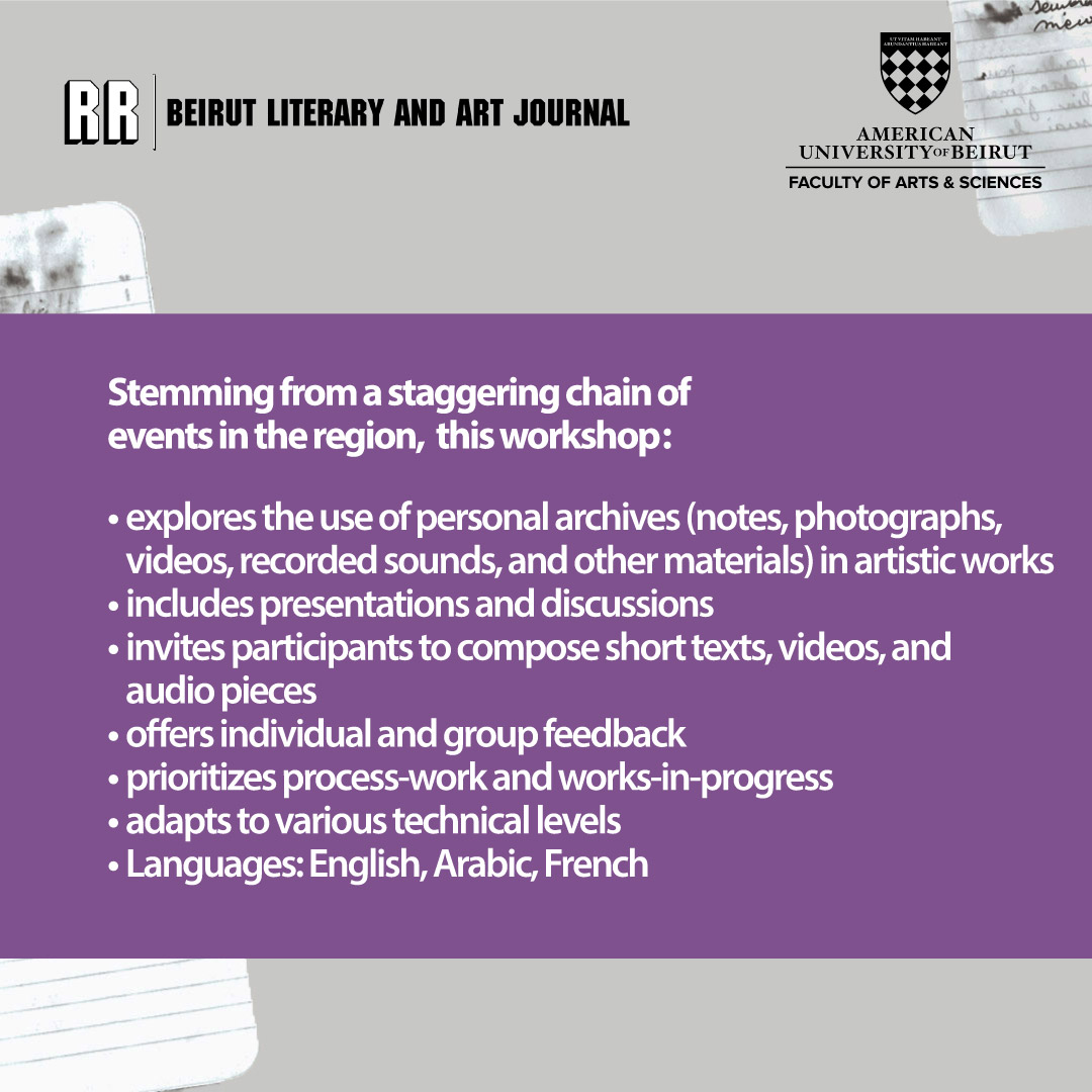 RustedRadishes's tweet photo. Dig into fragments of your personal archives and experiment with ways to write in sound, image, and text with film editor and writer Carine Doumit. Join this free workshop by filling the form (below) by Jan 31. 8-10 participants will be chosen and contacted by February 10. https://t.co/8O1qkTH7XU